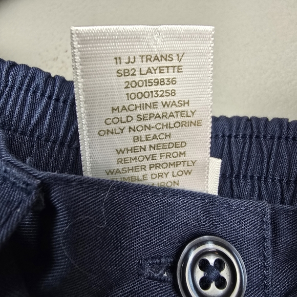 JANIE AND JACK Baby Girl Wide Leg Pants Navy White Toddler 12-18 Months Sailor - Picture 10 of 10